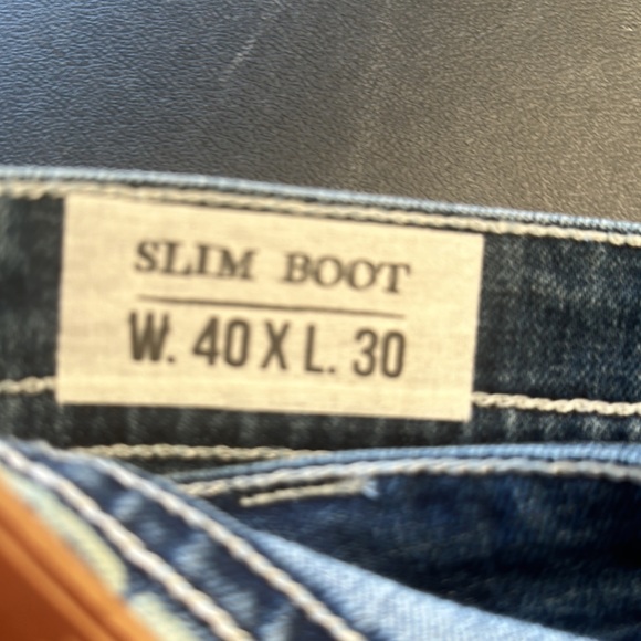 T.K Axel slim boot stretch jeans size 40 x 30 NWT - Picture 4 of 6